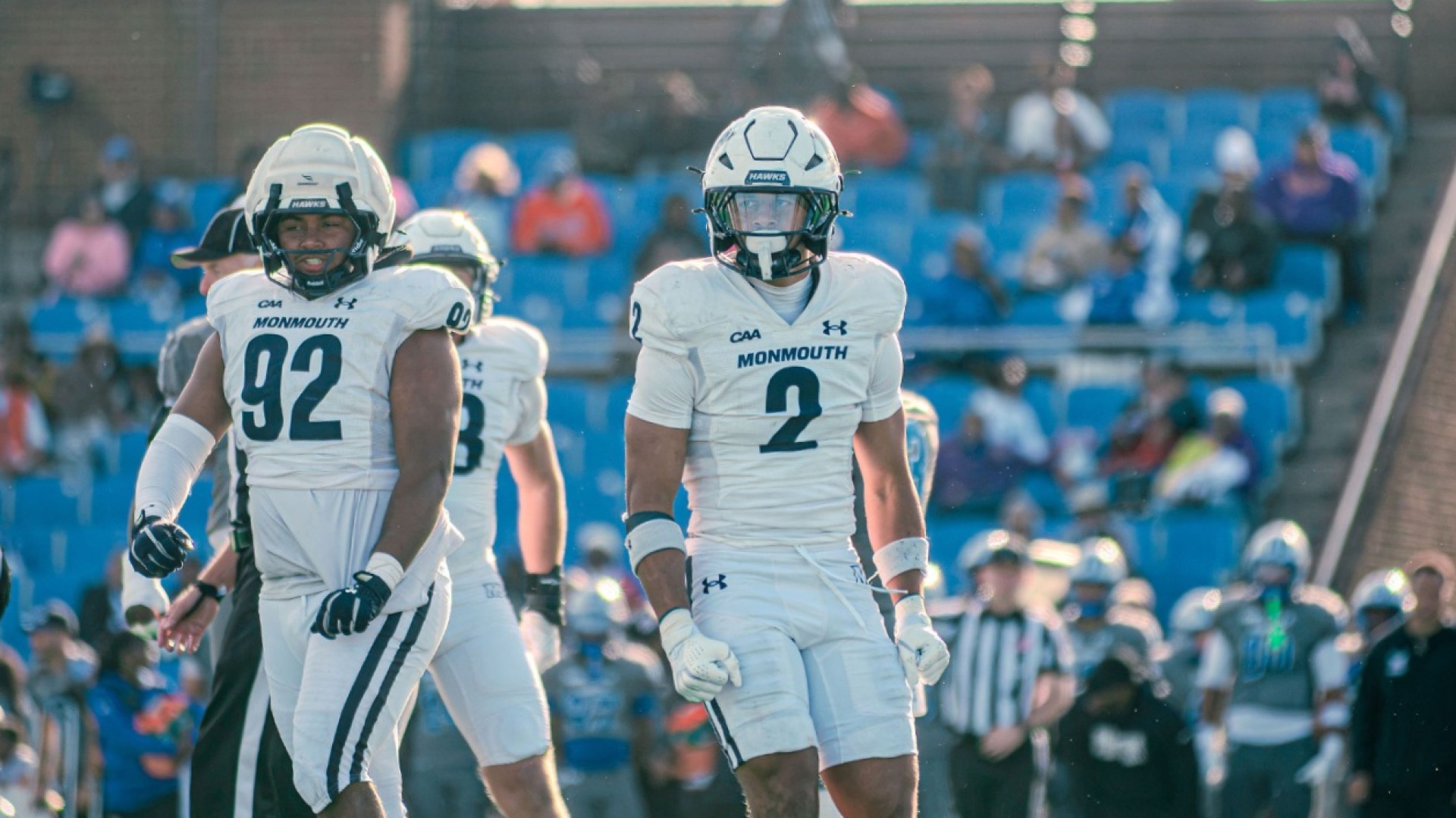 Jaeden Jones, Monmouth Football at Hampton 10-24-26 OT
