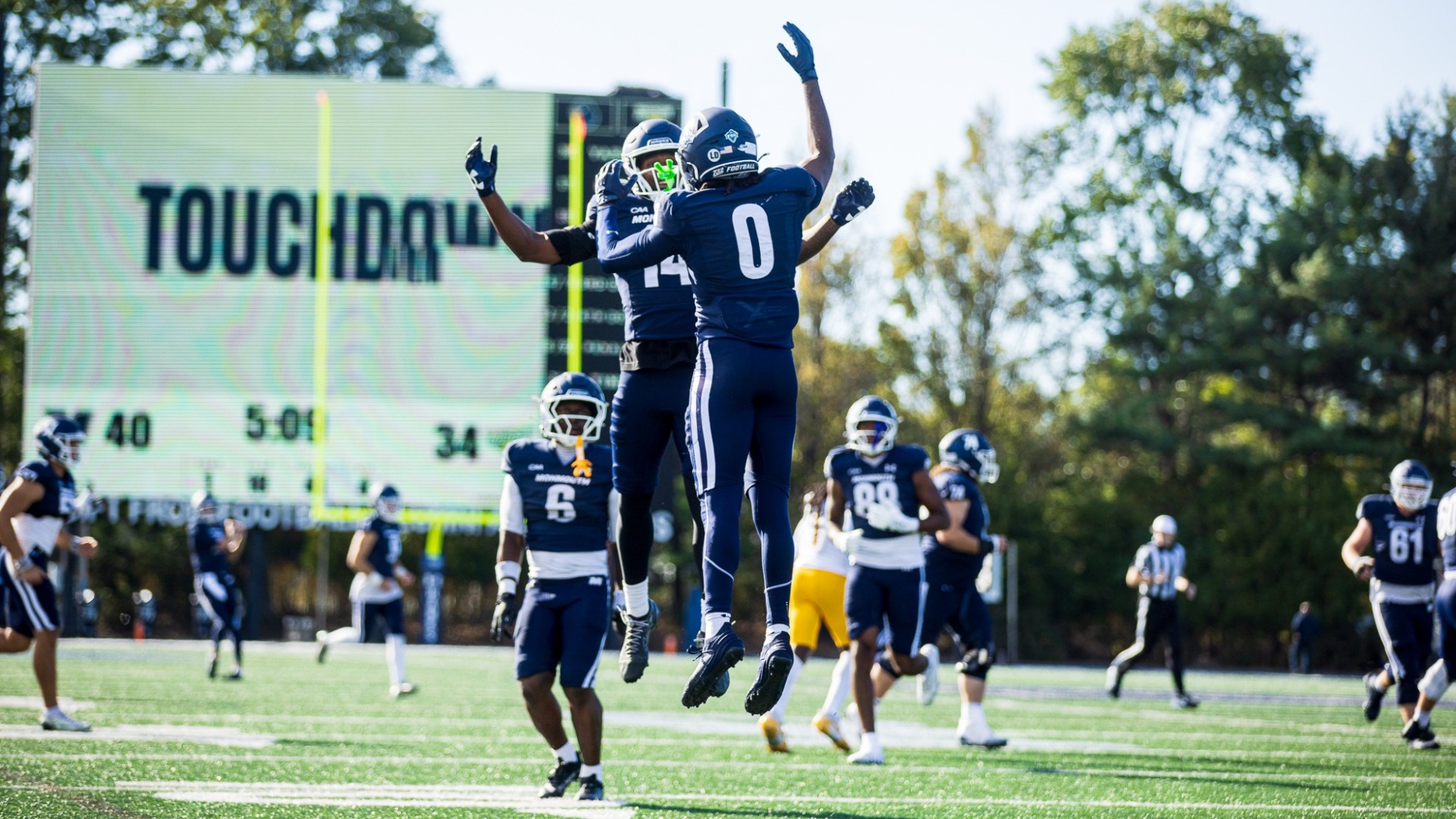 Gavin Nelson, Christian Harrison, Monmouth Football vs. Towson 10-3-26 AD