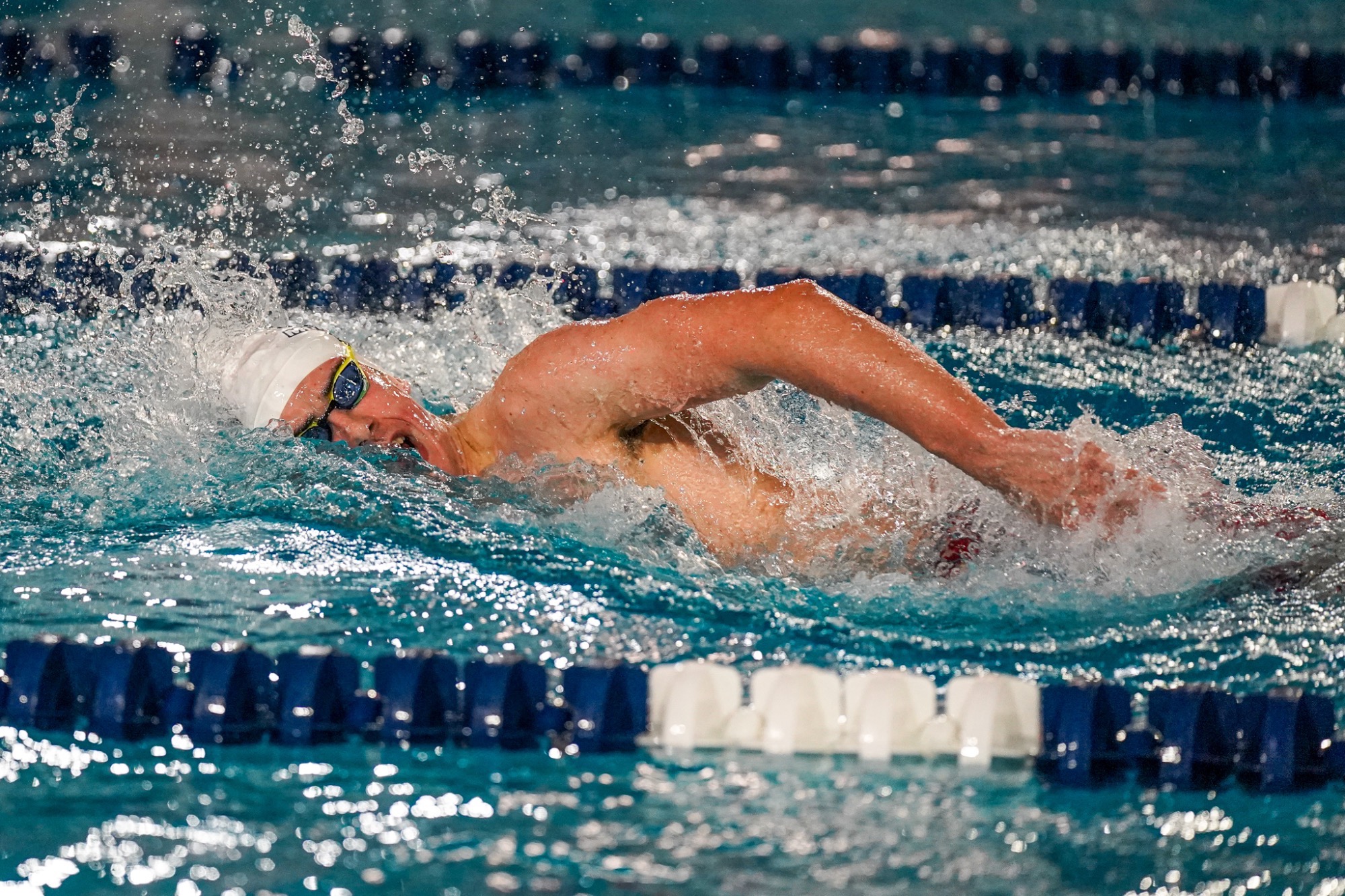 Izan Arroyo Lopez del Castillo swims freestyle