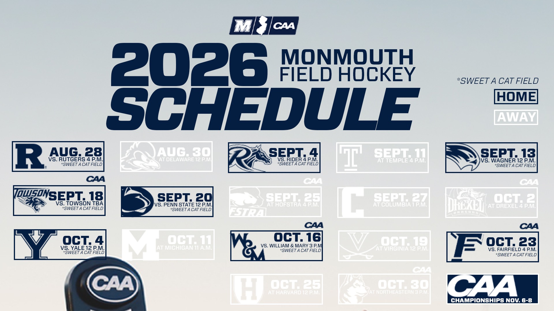 Field Hockey 2026 Schedule main story graphic
