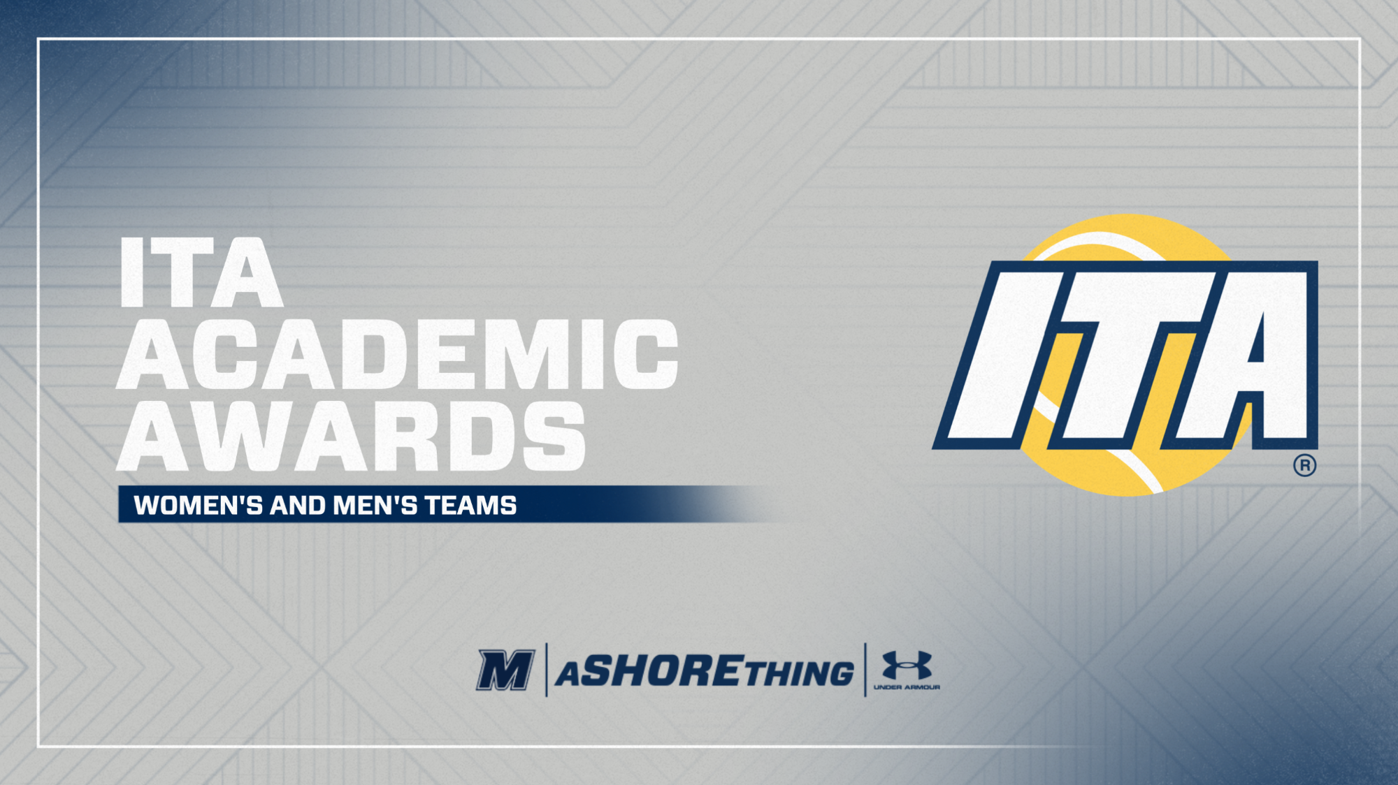 ITA Academic Awards (ITA logo and text saying ITA Academic Awards men's and women's teams)