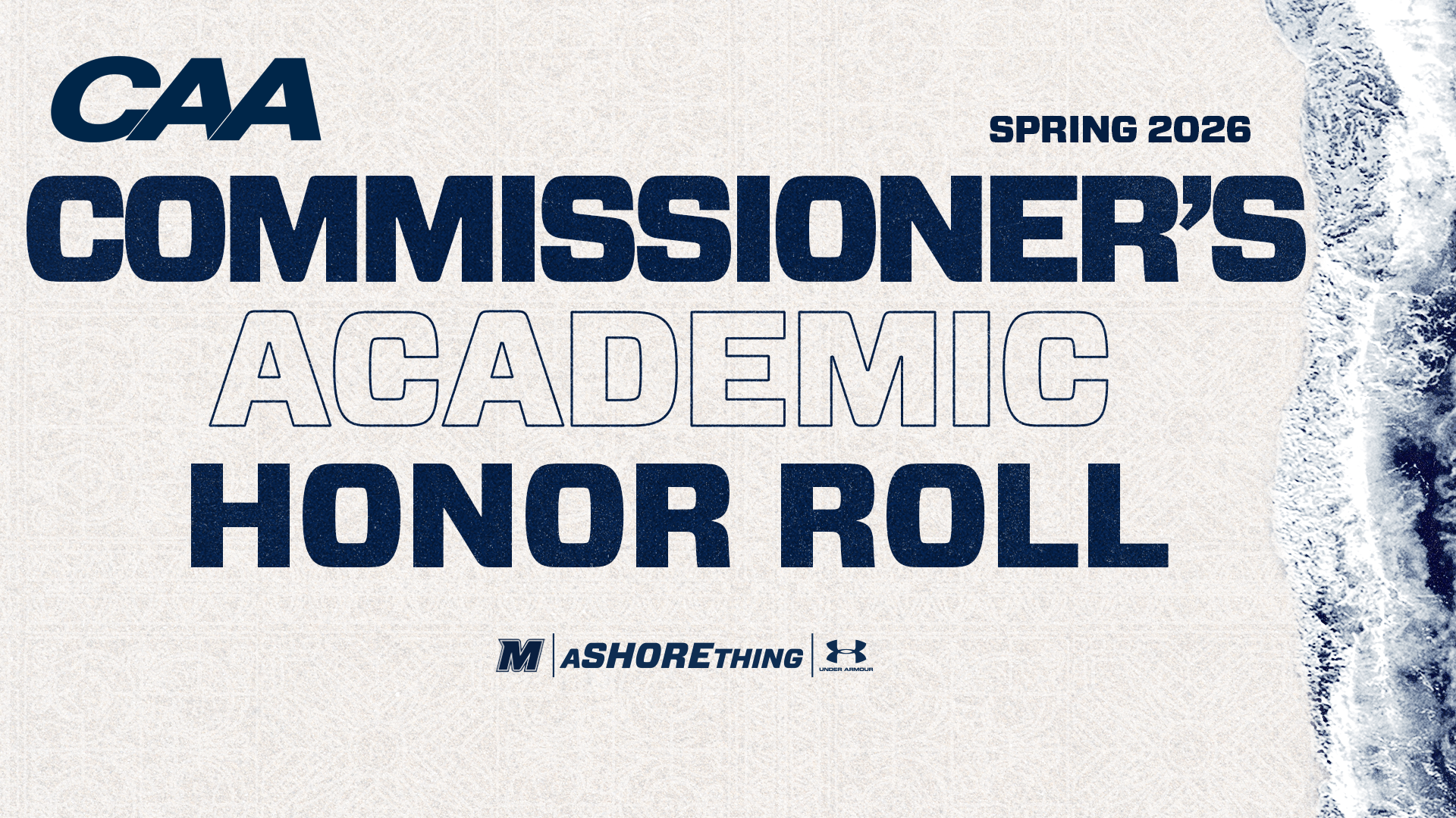 CAA Commissioner's Academic Honor Roll 2026 (text saying that with a CAA logo)