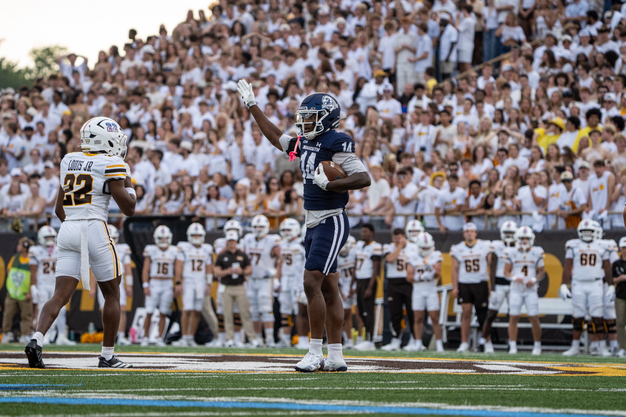 Christian Harrison, Monmouth Football at Western Michigan 9-12-26 RS