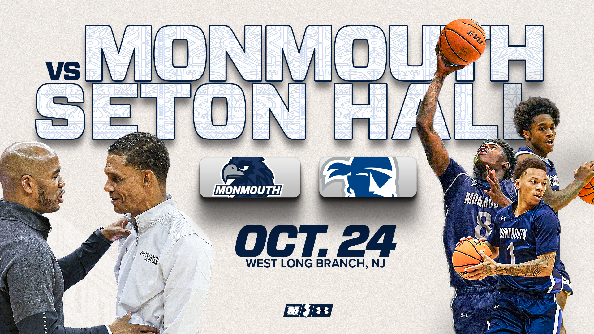 Men's Basketball vs Seton Hall Exhibition Game Oct. 24 main story graphic