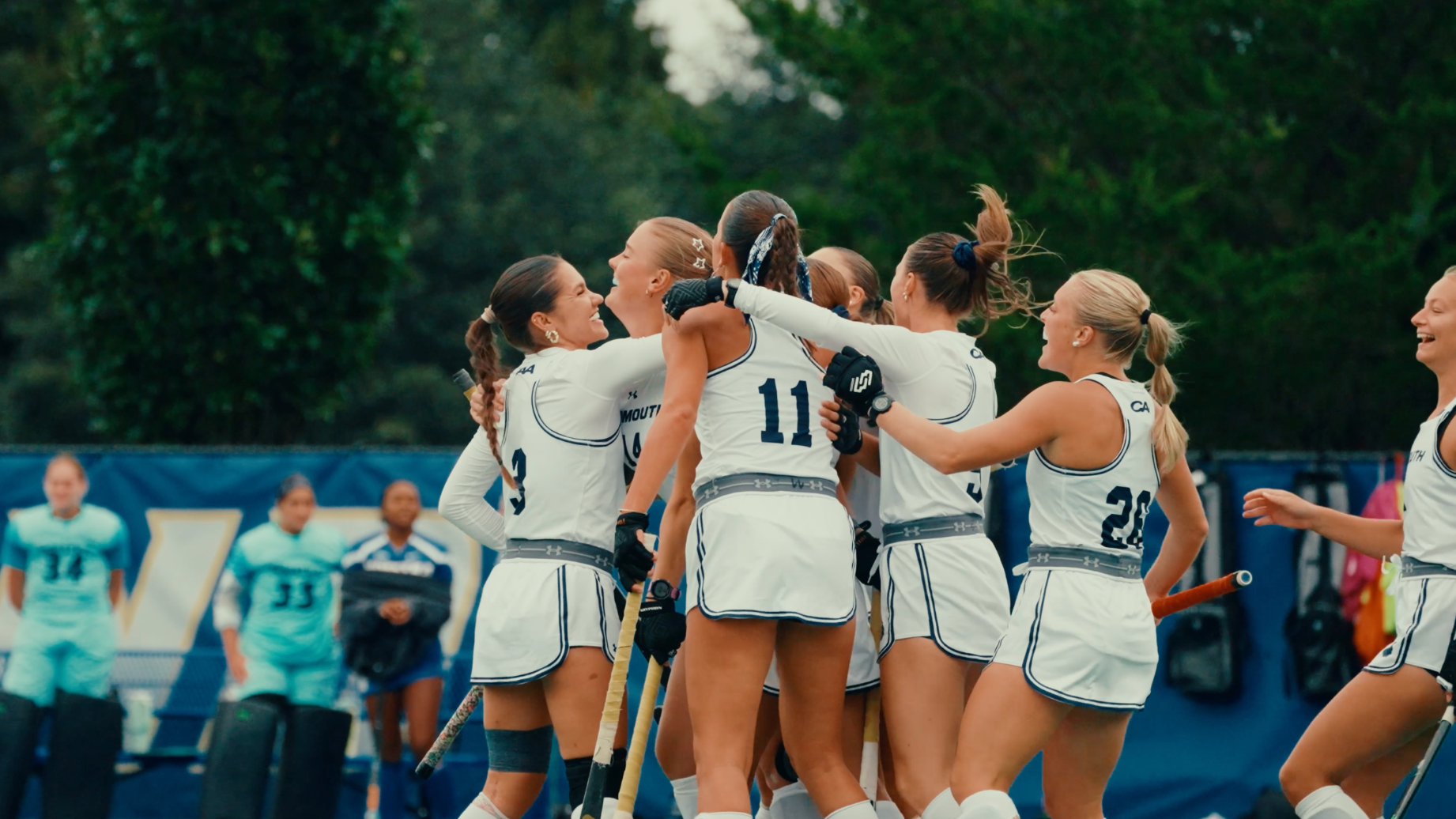 Anna Moors celebrates after a goal