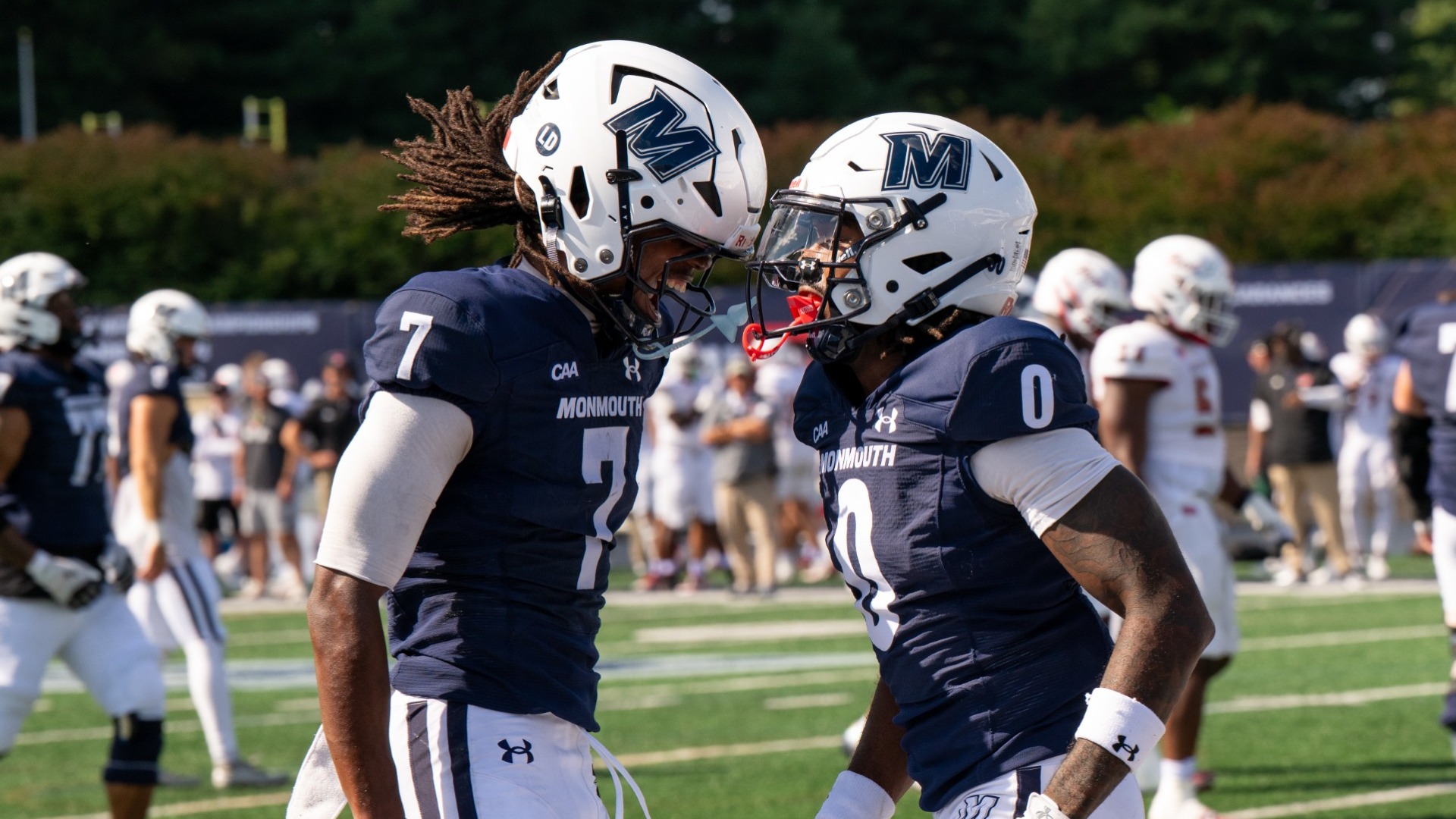 Tra Neal, Gavin Nelson, Monmouth Football vs. Sacred Heart 9-5-26 (AD)