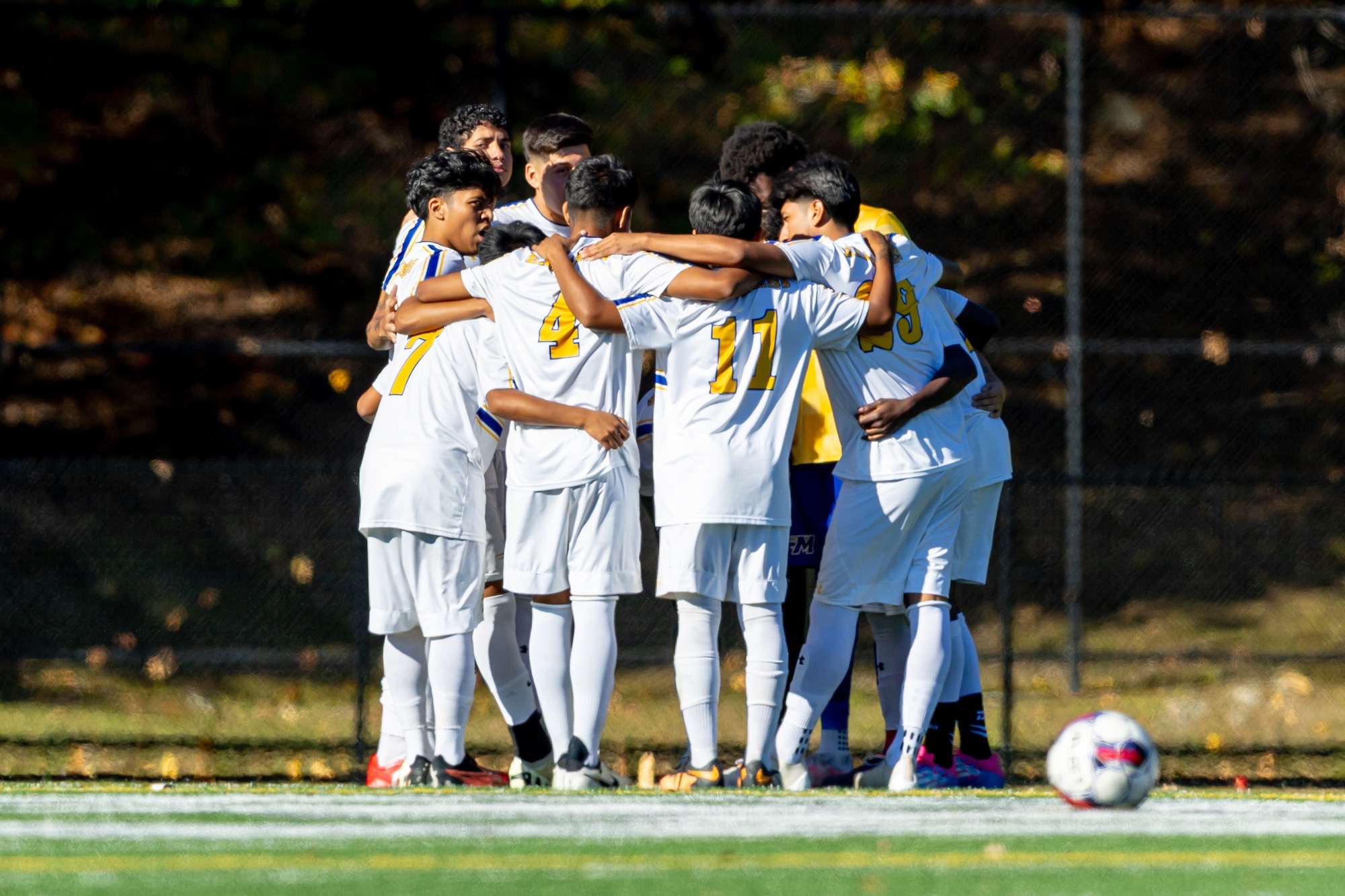 Express Men's Soccer Huddle