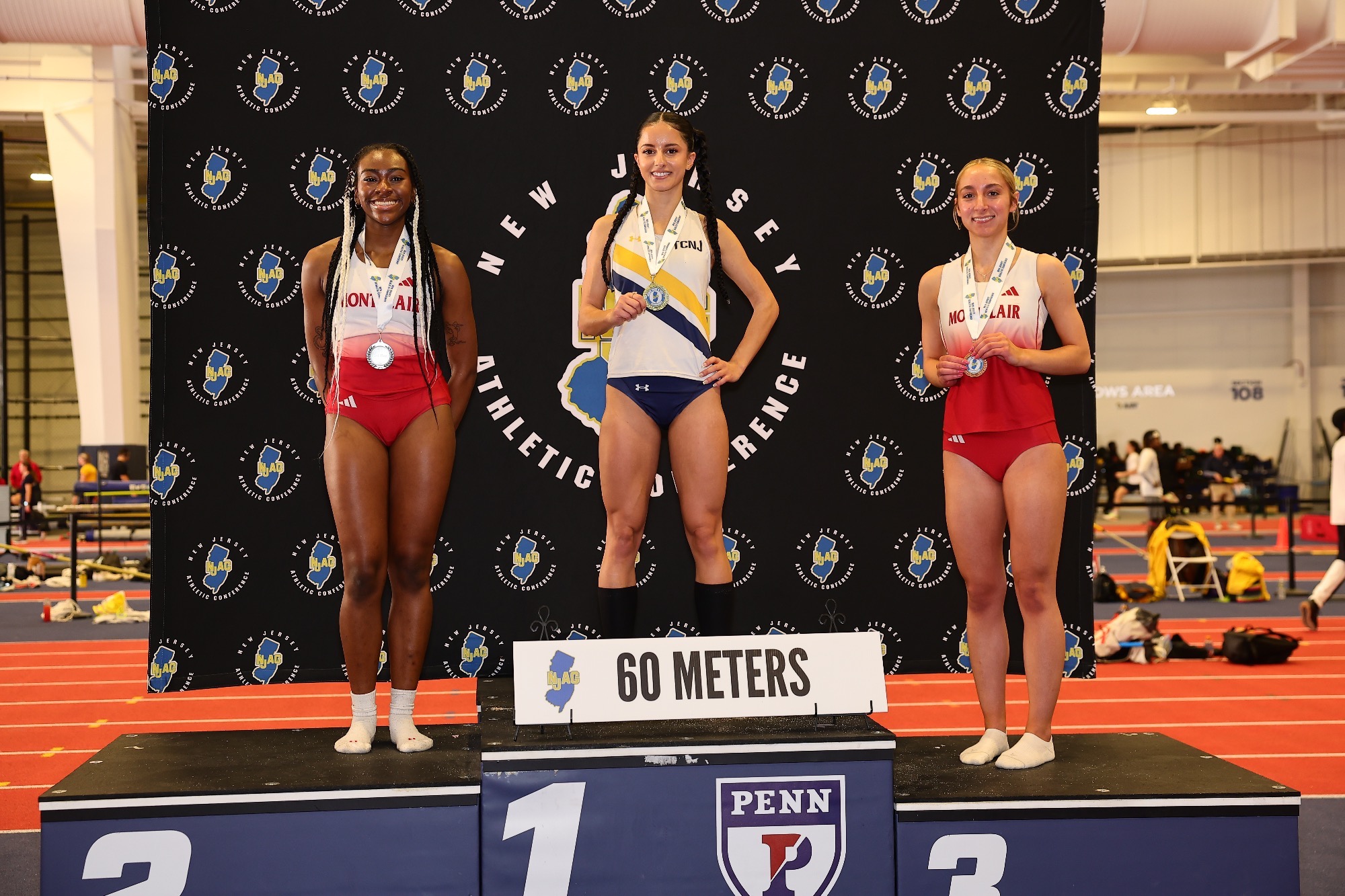 Women’s 60-meter podium 2026