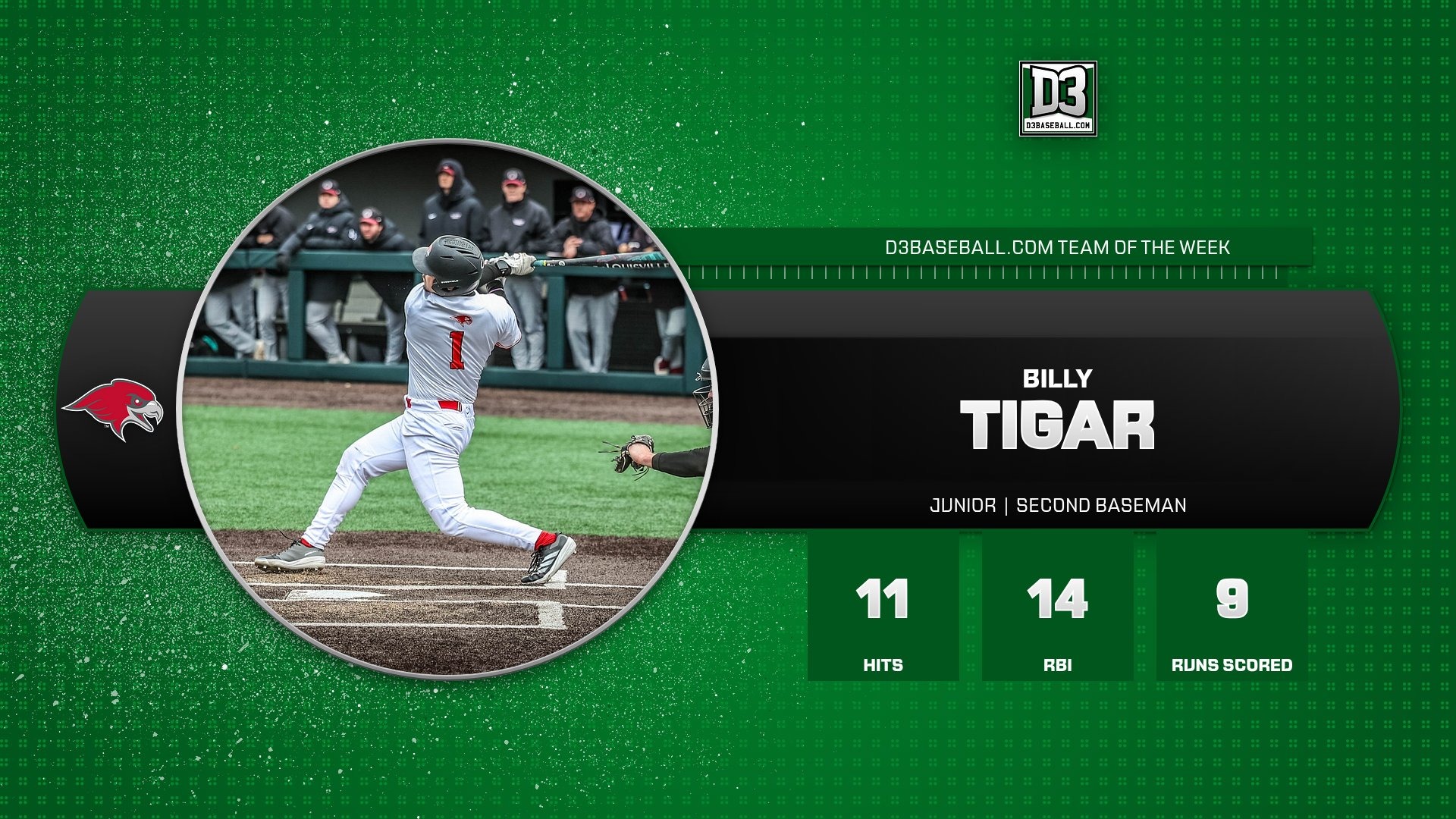 Billy Tigar D3baseball.com team of the week