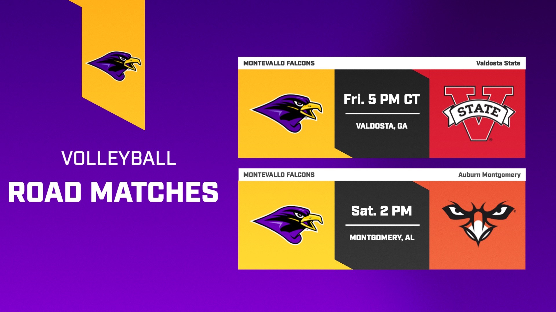 Montevallo Road Matches 10/09-10