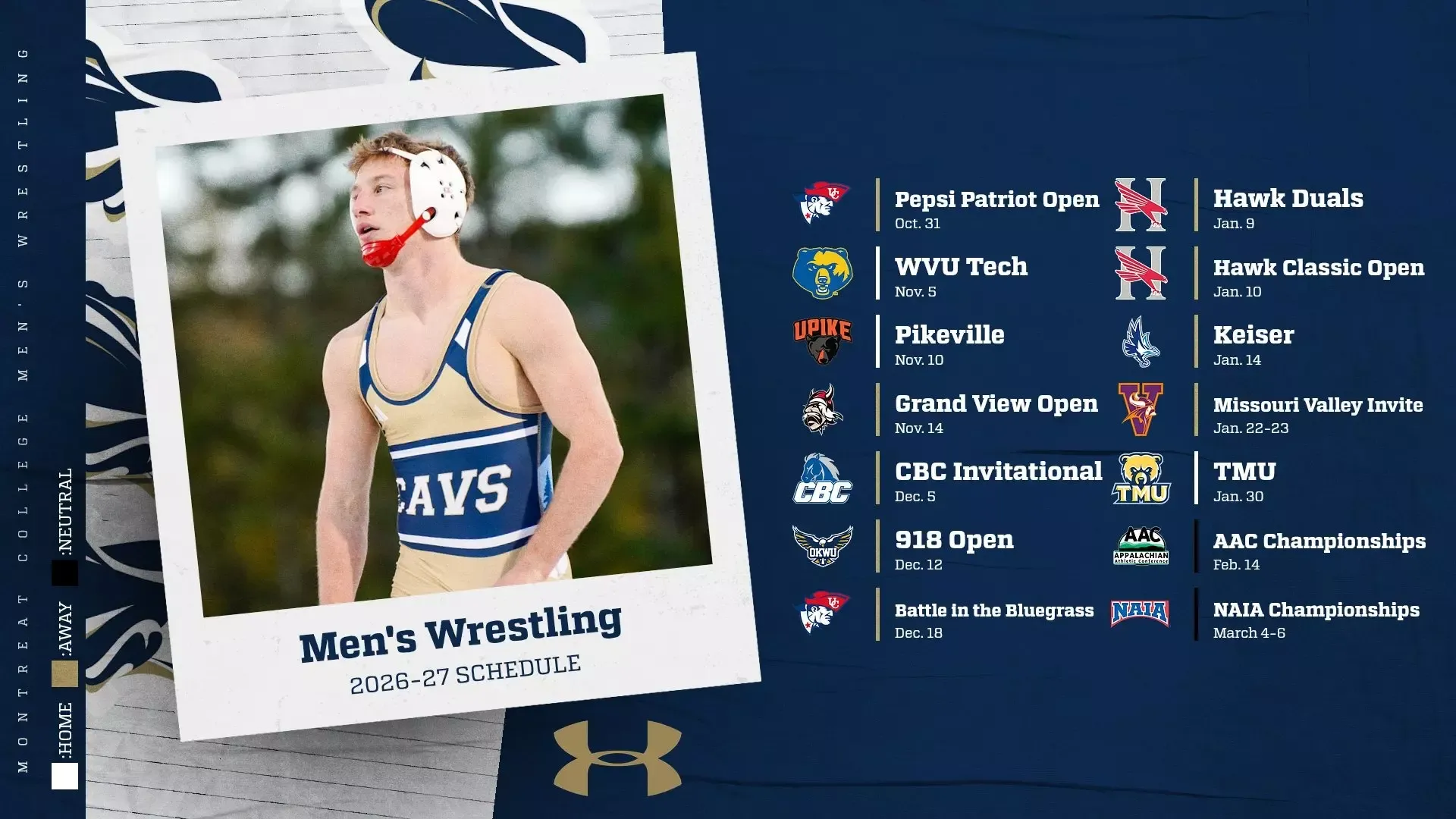 2026-27 Men's Wrestling Schedule Graphic