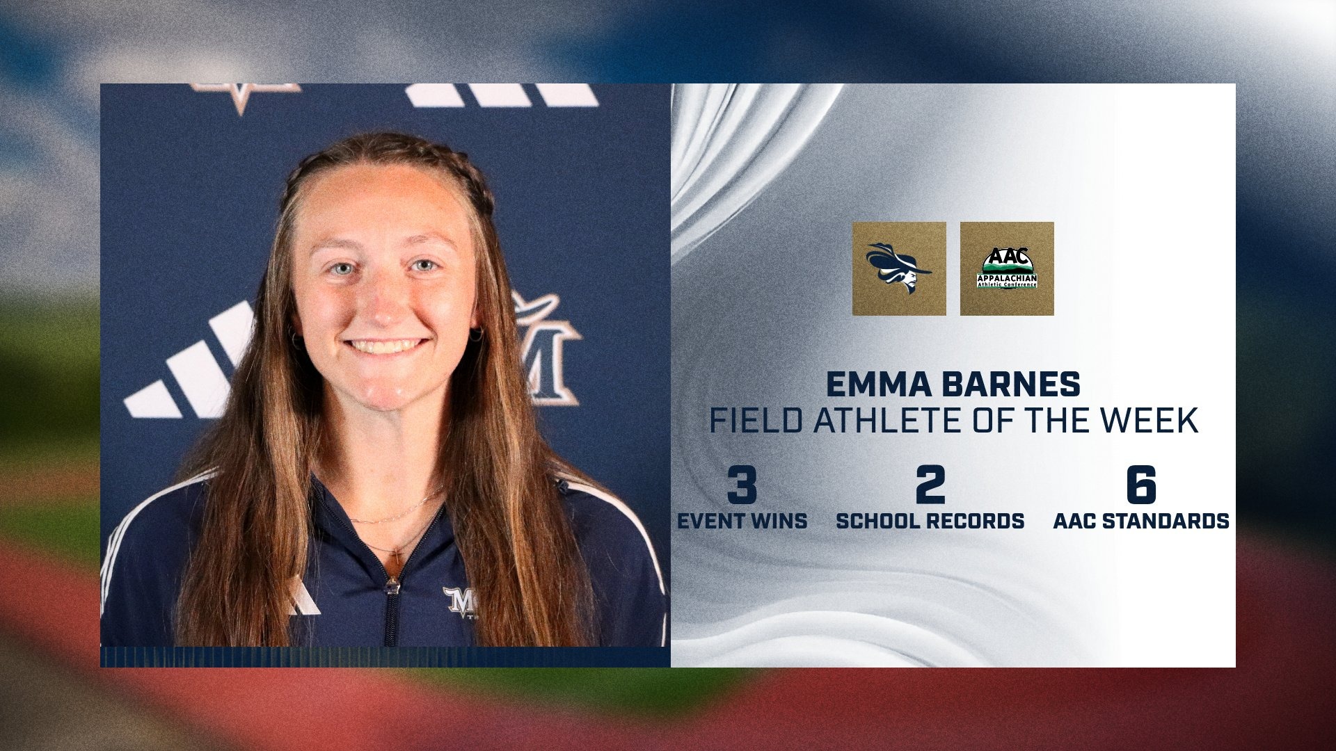 WT&F AAC Outdoor Field Athlete of the Week 3-23-26