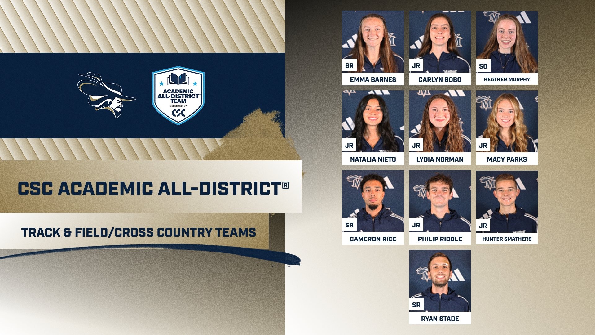 CSC Academic All-District T&F XC Team 6-23-26