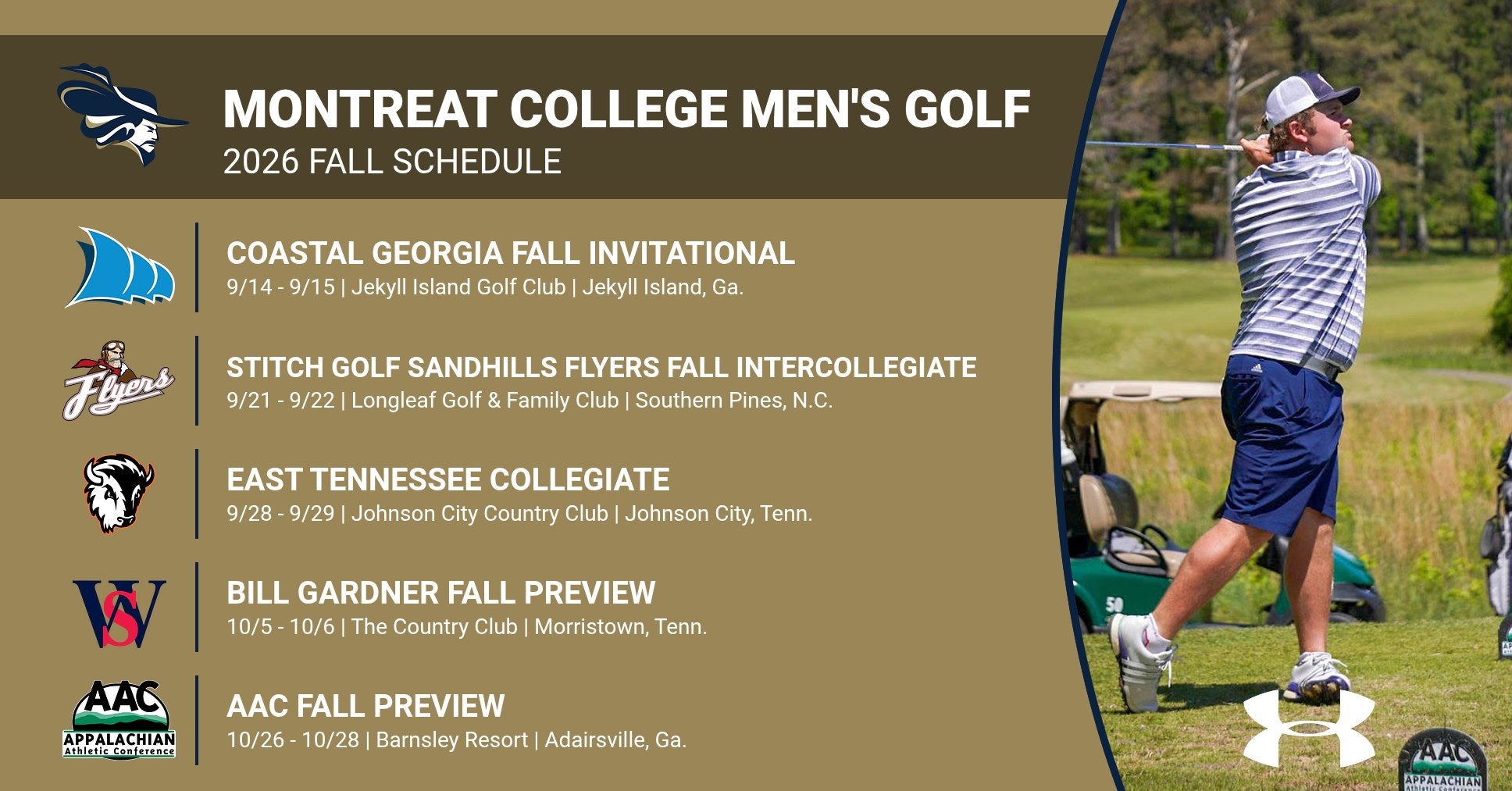 MGOLF 2026 Fall Schedule 7-29-26