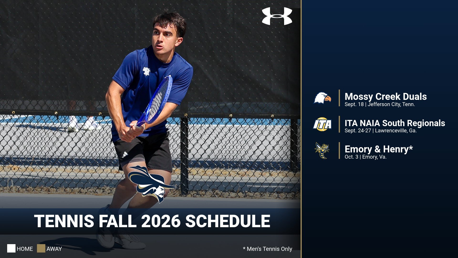 Men's & Women's Tennis 2026 Fall Schedule