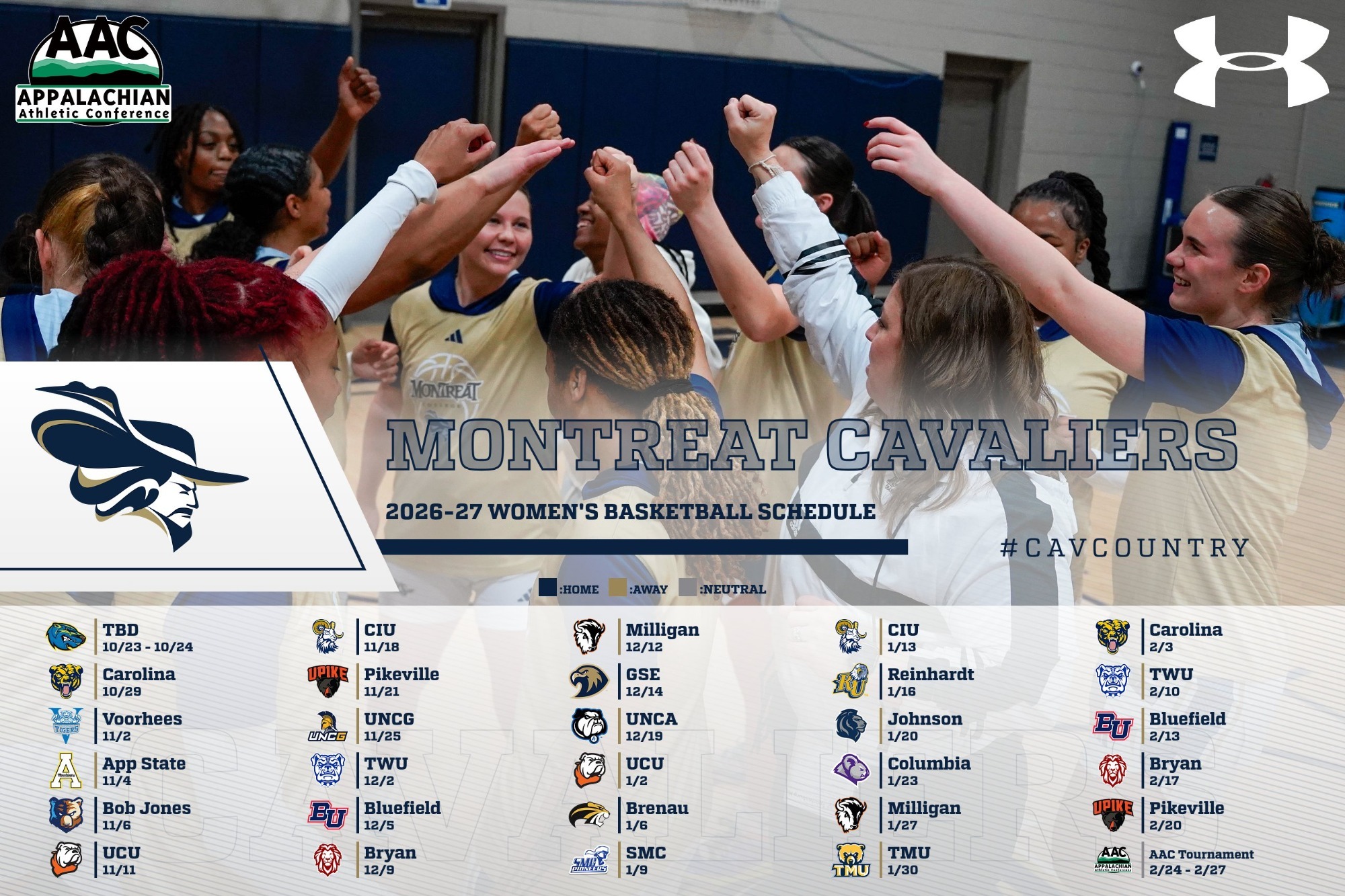Montreat Cavaliers - 2026-27 Women's Basketball Schedule