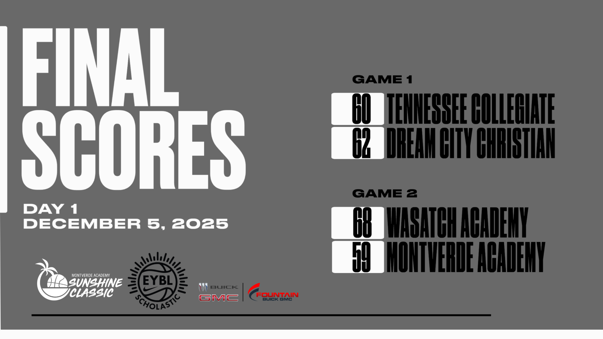 SunshineClassic Day 1 2025