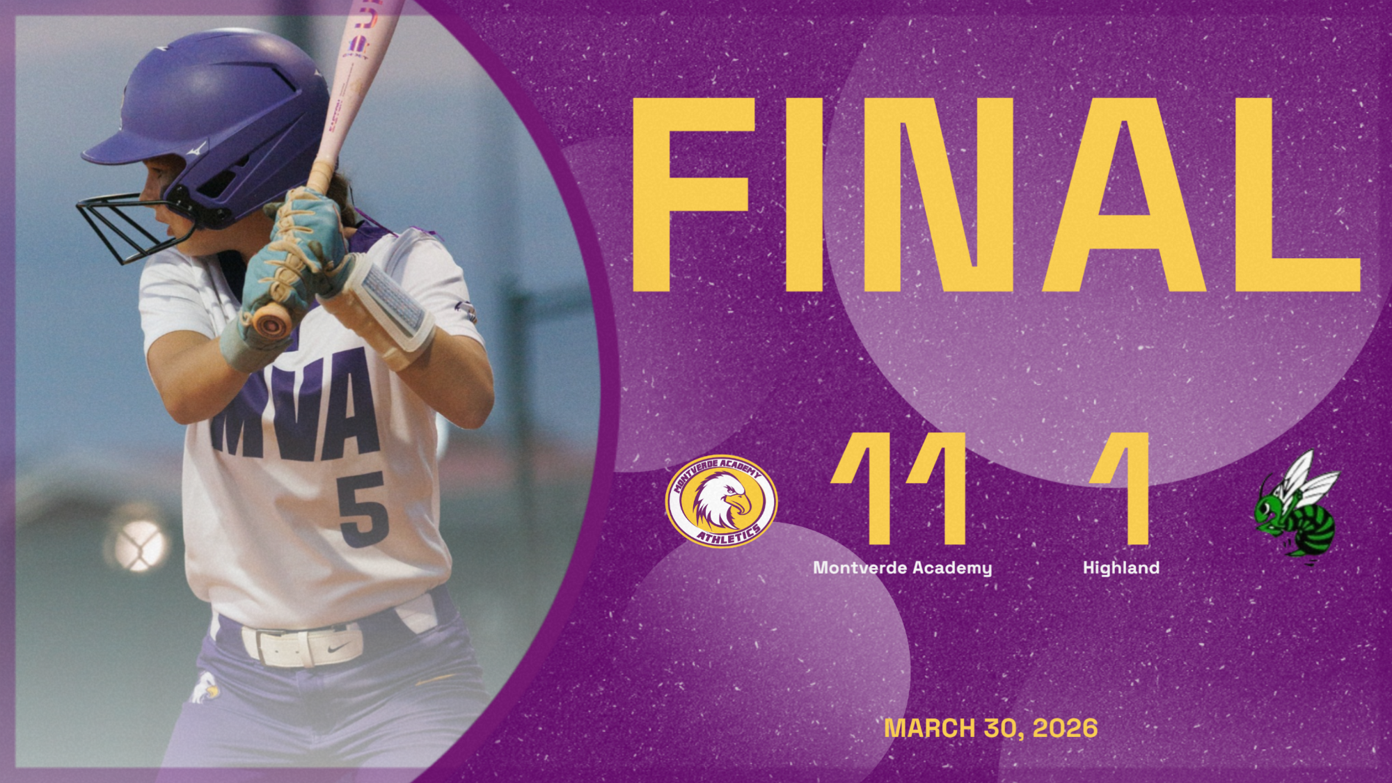 Softball over Highland