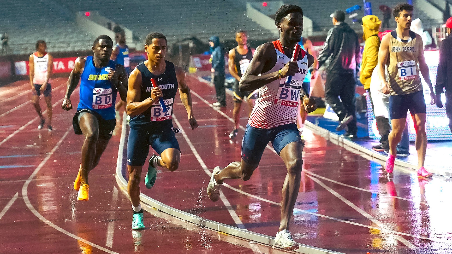 Men's Track & Field Wrap Competition at RainSoaked Penn Relays