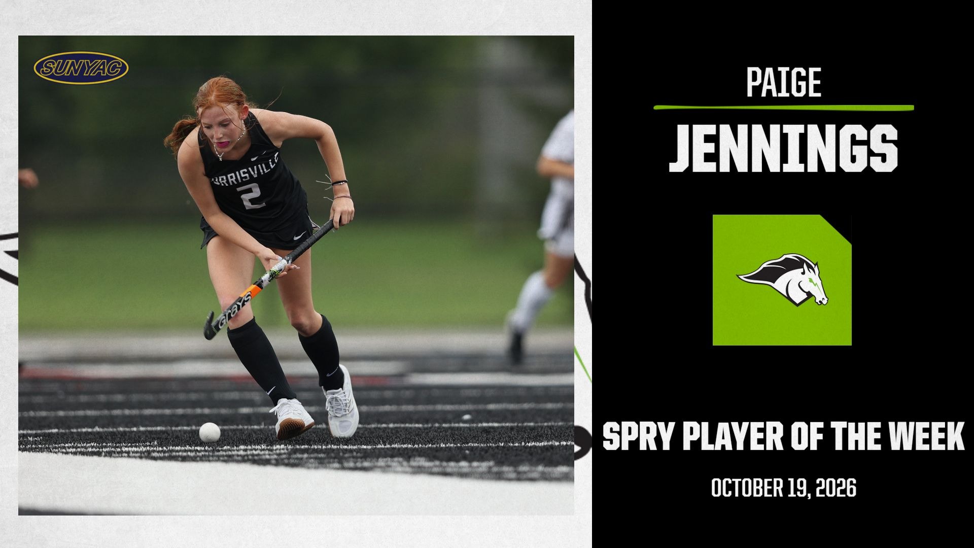 Paige Jennings - SUNYAC Spry Player of the Week - October 19, 2026