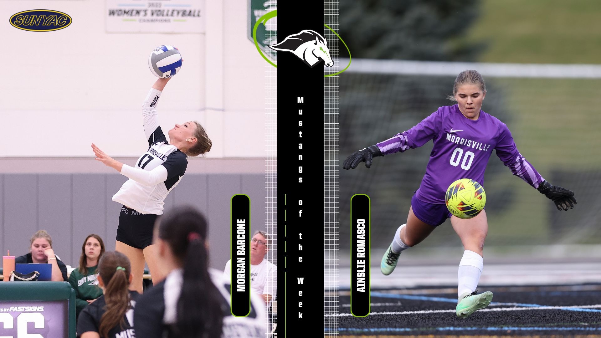 Mustangs of the Week - October 29, 2026 - Morgan Barcone, Ainslie Romasco