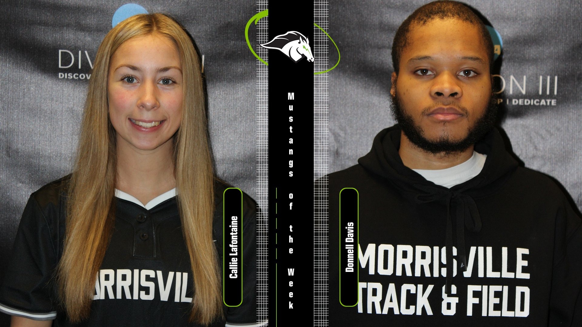 Mustangs of the Week - April 8, 2026 - Callie Lafontaine (softball) and Donnell Davis (Track)