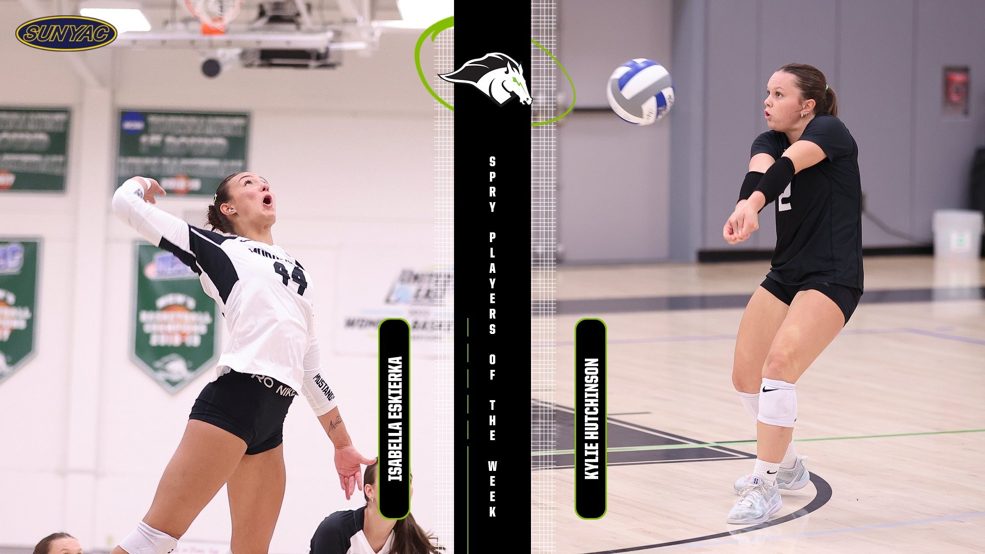 SUNYAC SPRY Players of the Week - Volleyball - Isabella Eskierka, Kylie Hutchinson