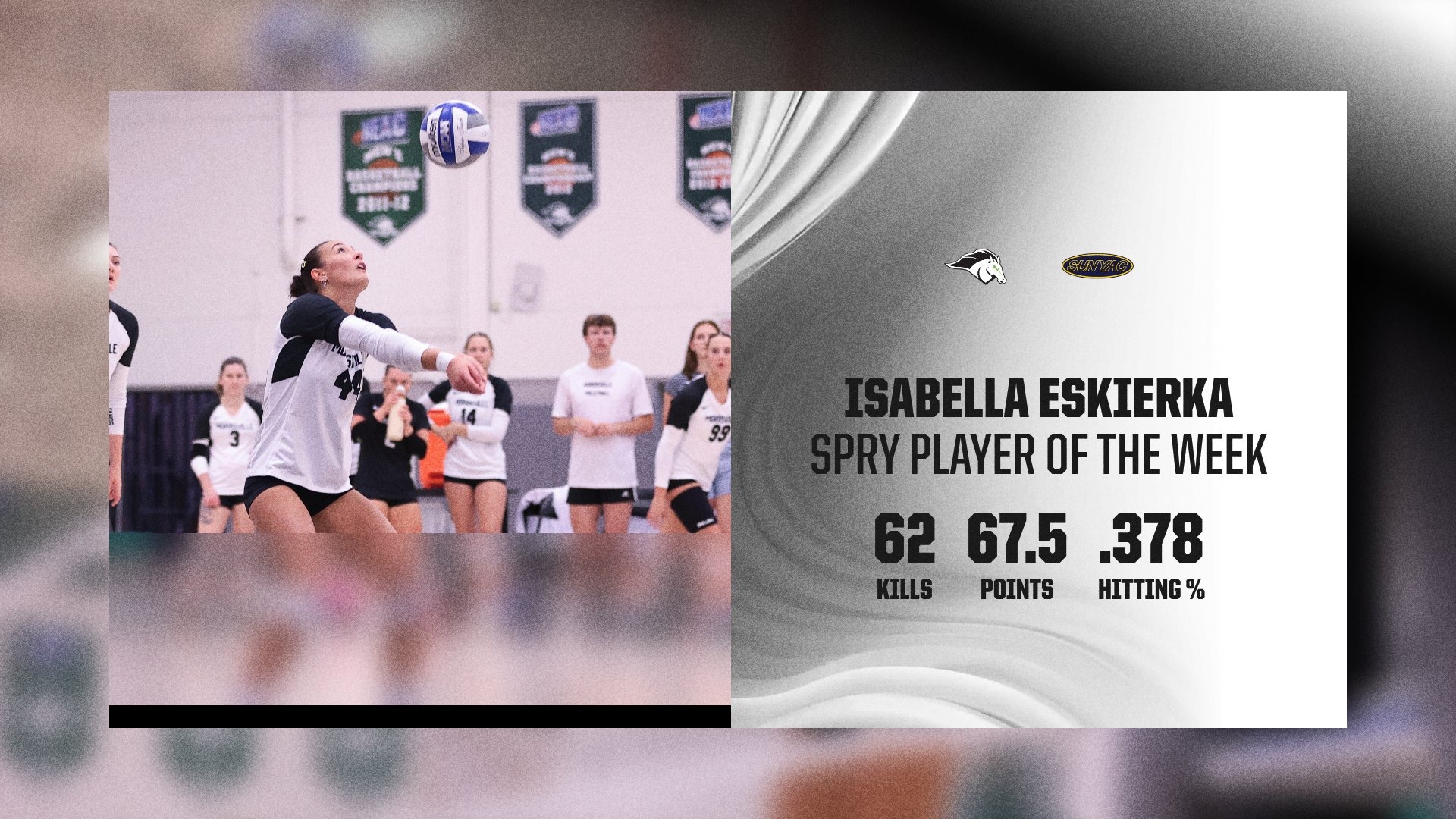 Isabella Eskierka - SPRY Player of the Week for SUNYAC - September 29, 2026