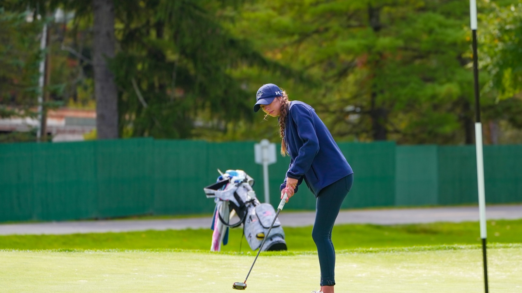 Makensy Knaub Getting Ready to Putt Ball