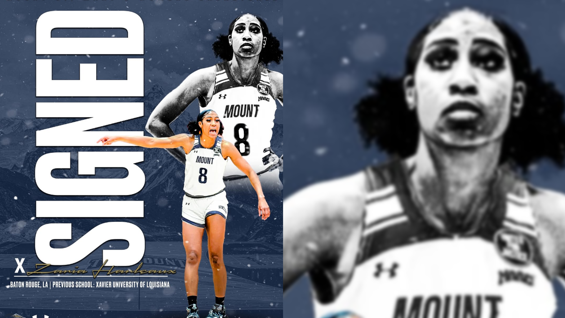 Zaria Harleaux Signing Graphic