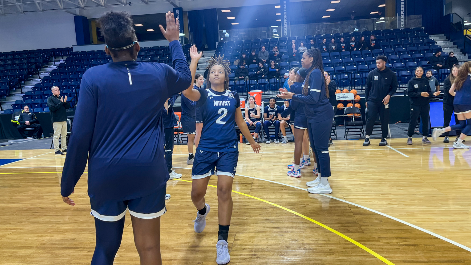 Erin Edmonds Hi Fiving After Making Her First Start