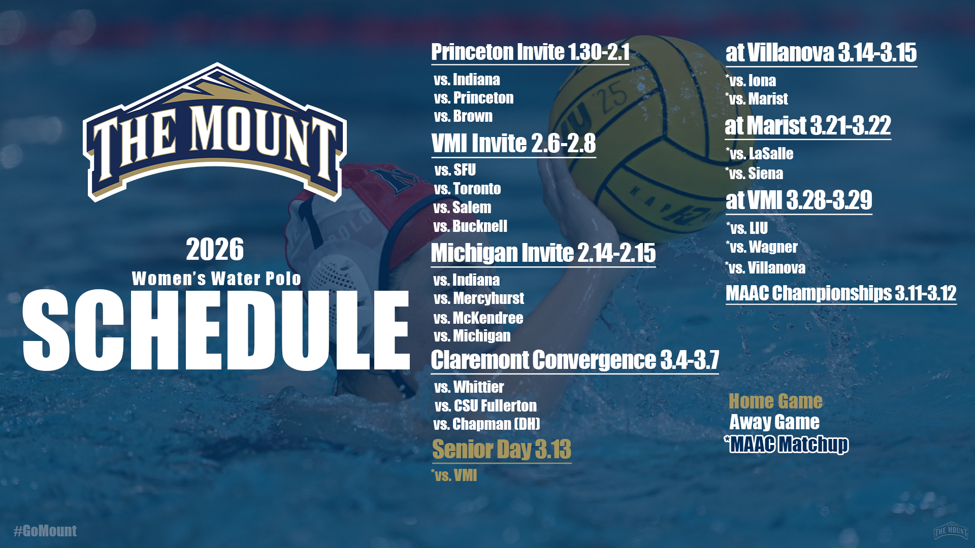 Mount WWp Schedule 2026