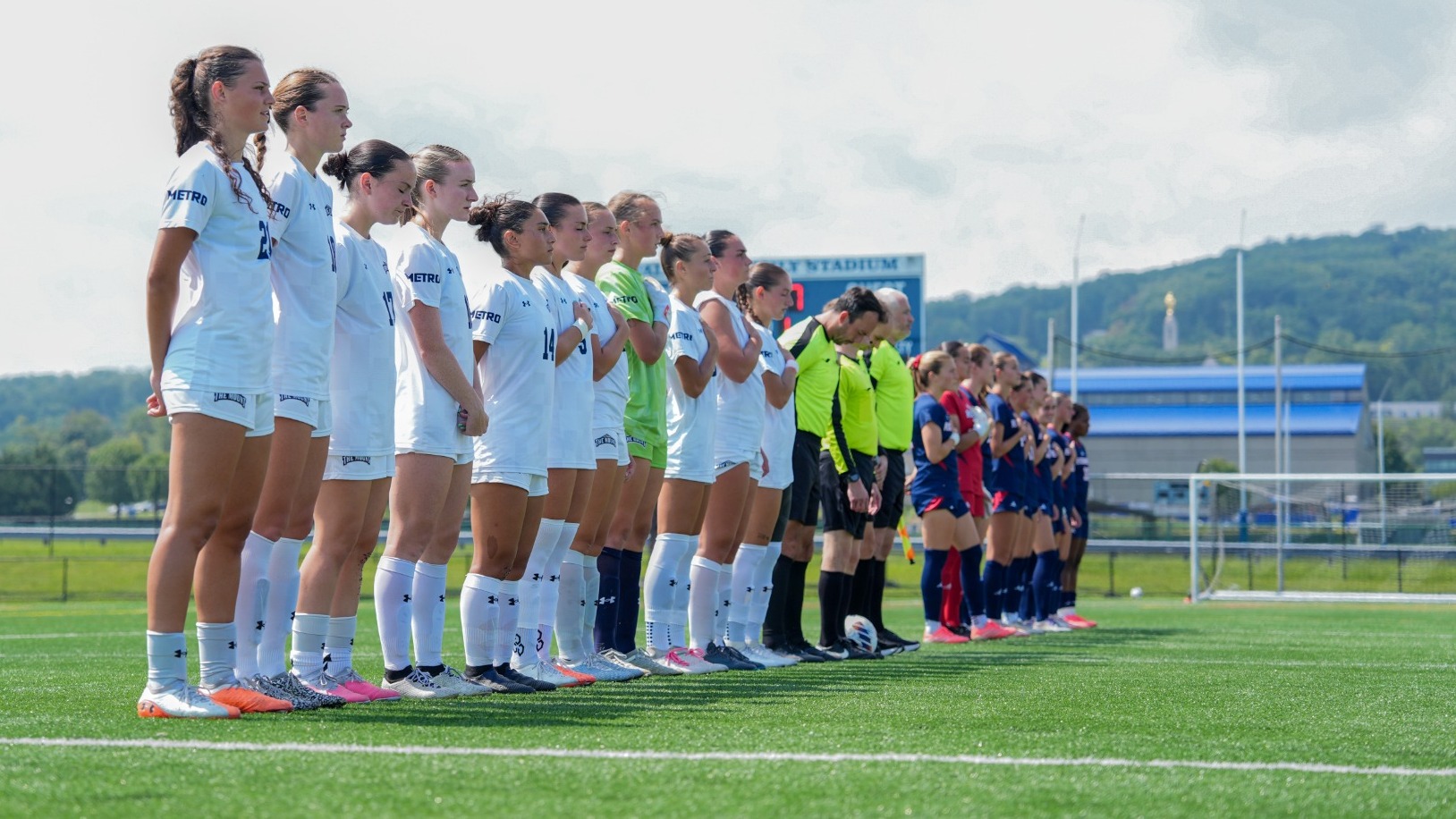 Mountaineers in Line for the Anthem