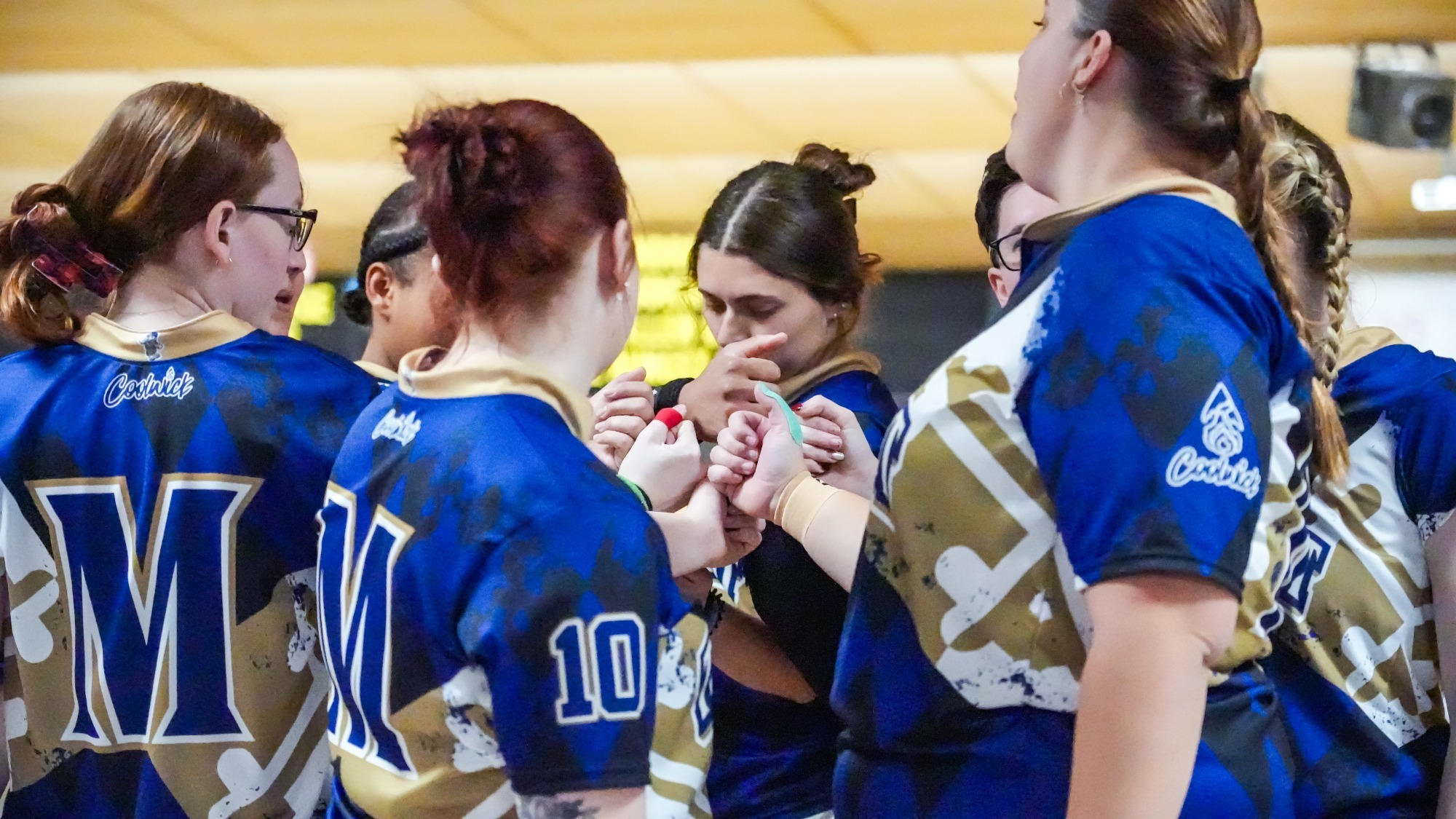 Mount Bowlers Huddled Prior to a Game