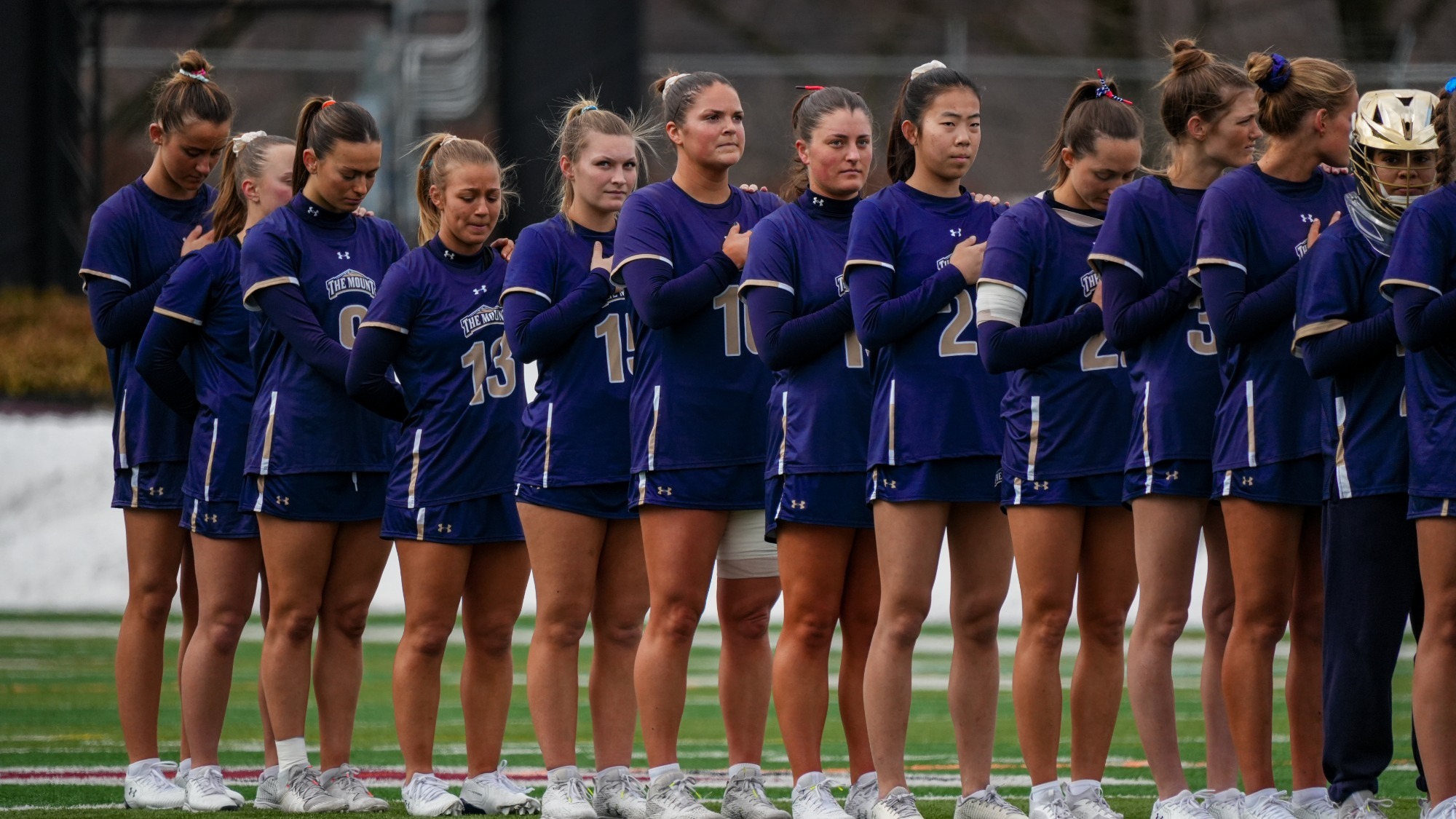 Mount St. Mary's Women's Lacrosse in the Anthem Line