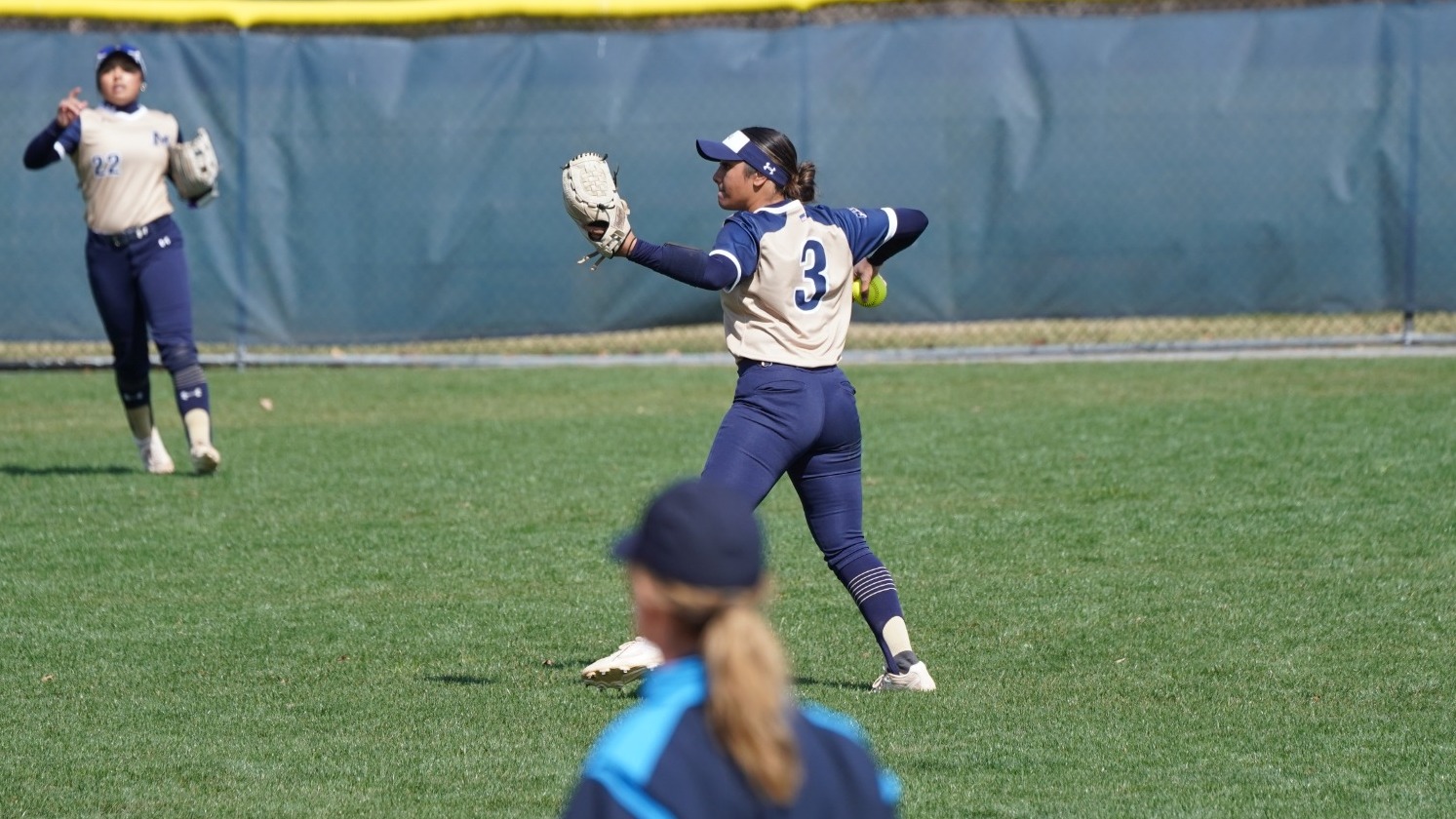 Zoe Pachoca Throwing a Ball from the Outfield