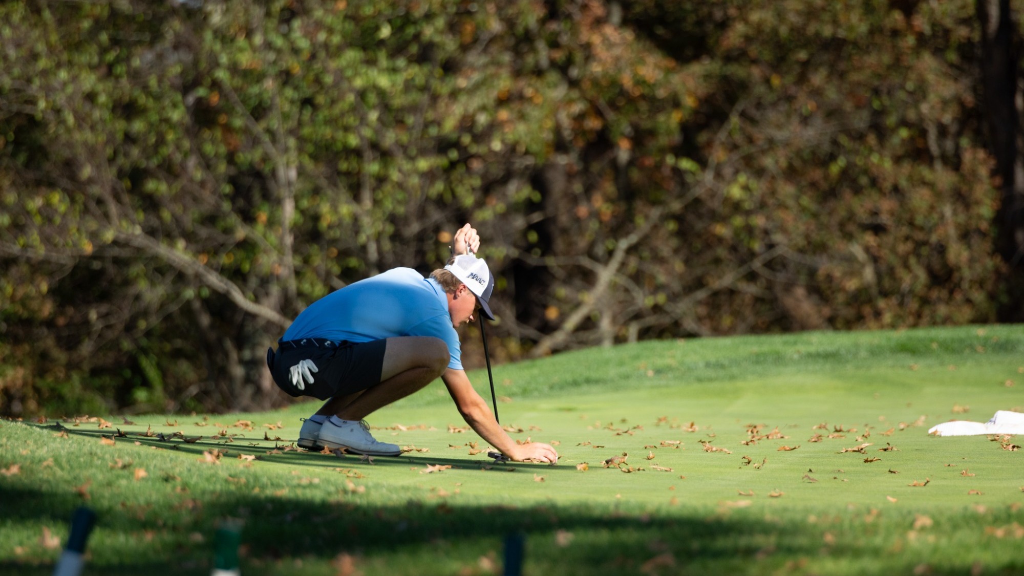 Tyler Fortney Lining up Ball Before Putting