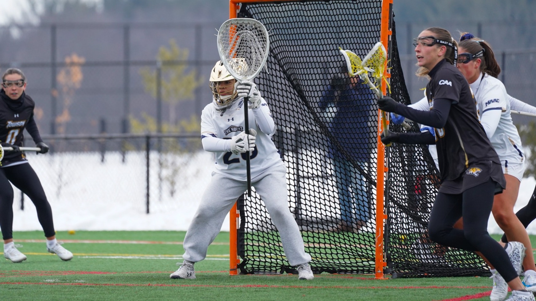 Camille Thomas Stands Guard in the Net