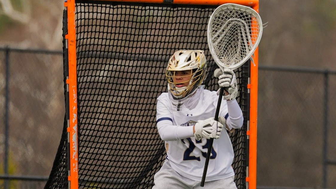 Camille Thomas On Guard in Front of the Net