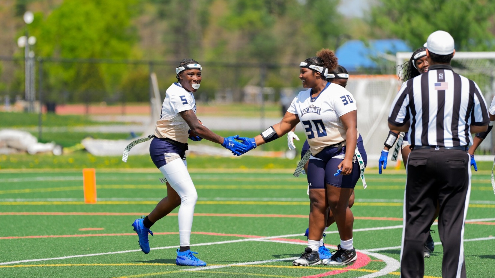 Ace Stokes and Jayanna Goines Shake Hands