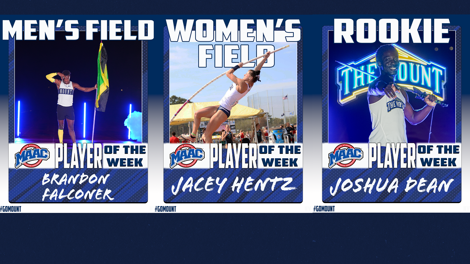 Falconer, Hentz, and Dean MAAC Weekly Honors Graphic