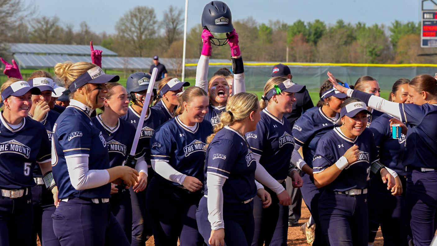 Lia Festa celebrates against Niagara