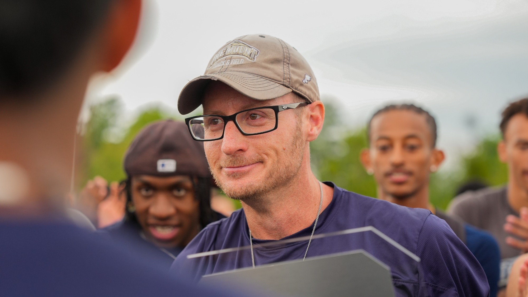 Jay Phillips Smiling During the MAAC Championships