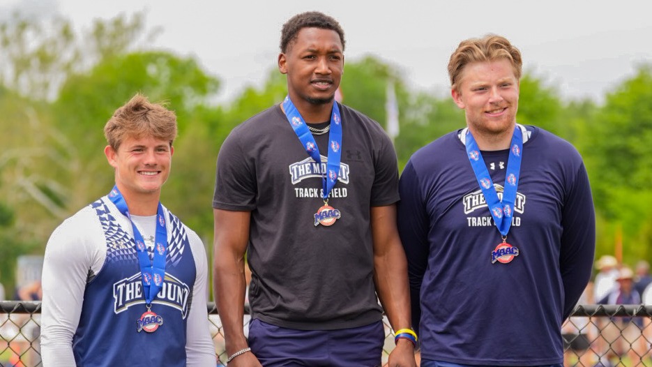 Men's Javelin 2026 MAAC Podium Finisher (T. Lloyd, B. Falconer, A. Crawford)