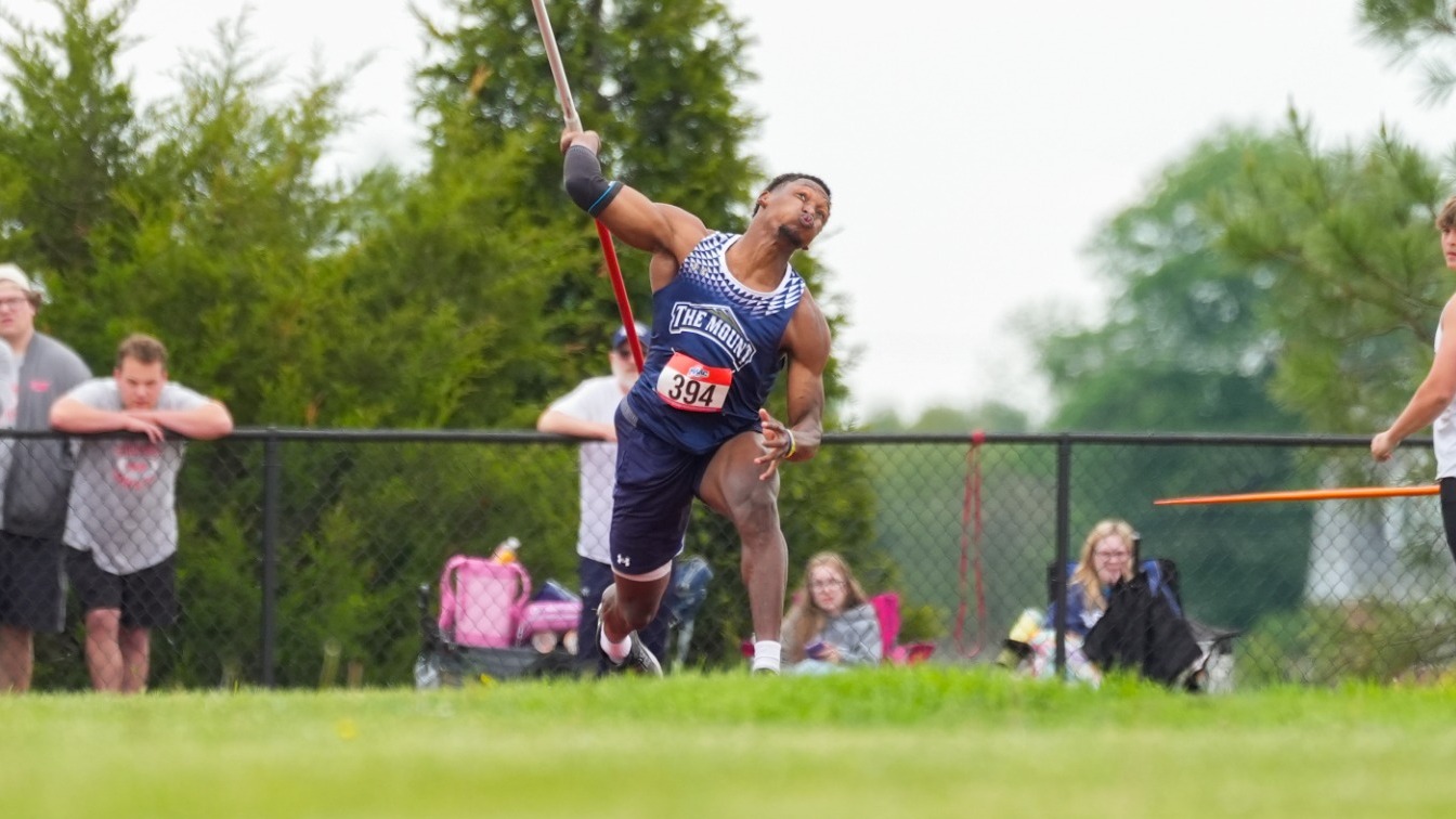 Brandon Falconer Exhales As He Releases the Javelin