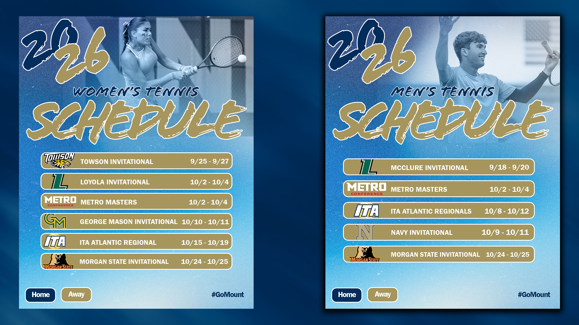 Men's and Women's Tennis Schedules Updated
