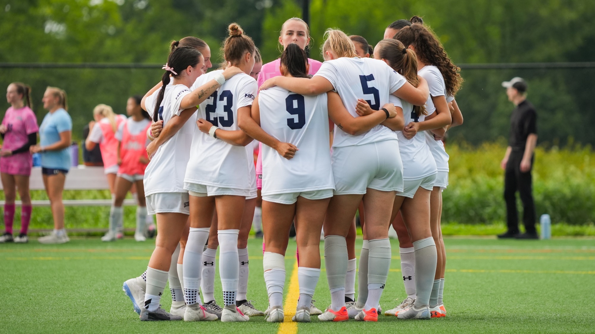 Mount Women's Soccer in the Huddle