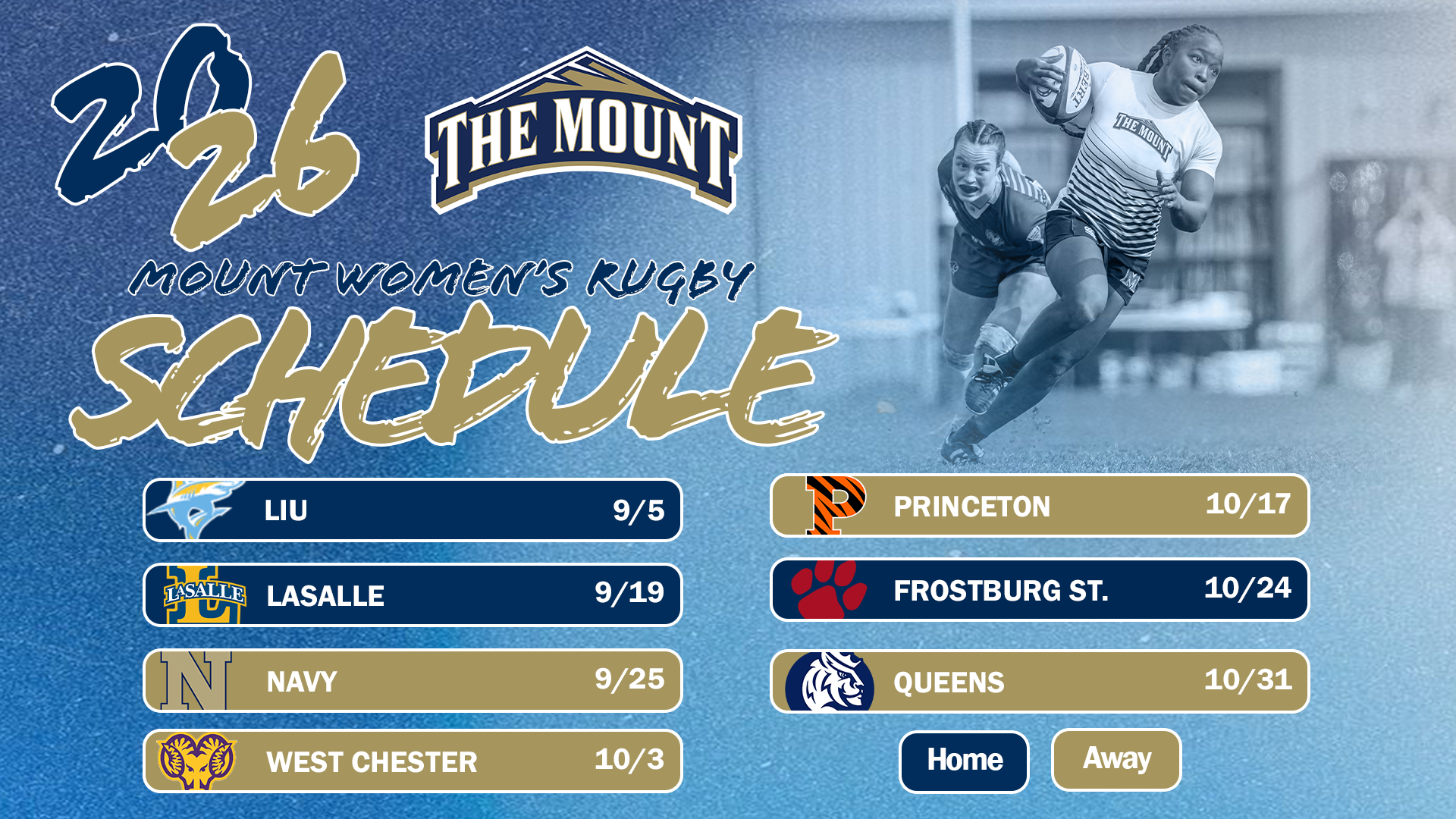 WRUGBY Fall Schedule Graphic