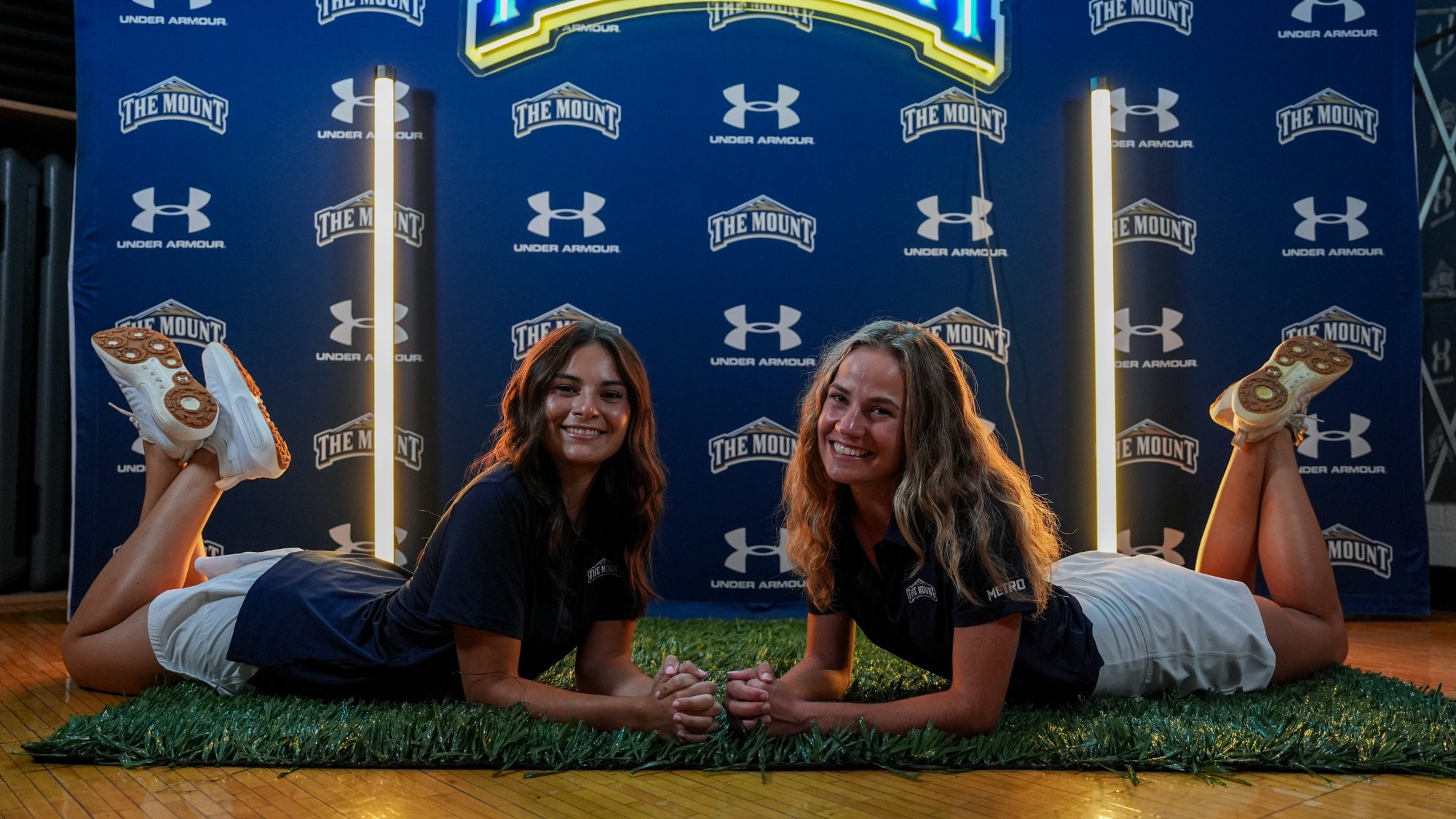 Anna Serrano and Summer Stroop Media Day Golf 26-27