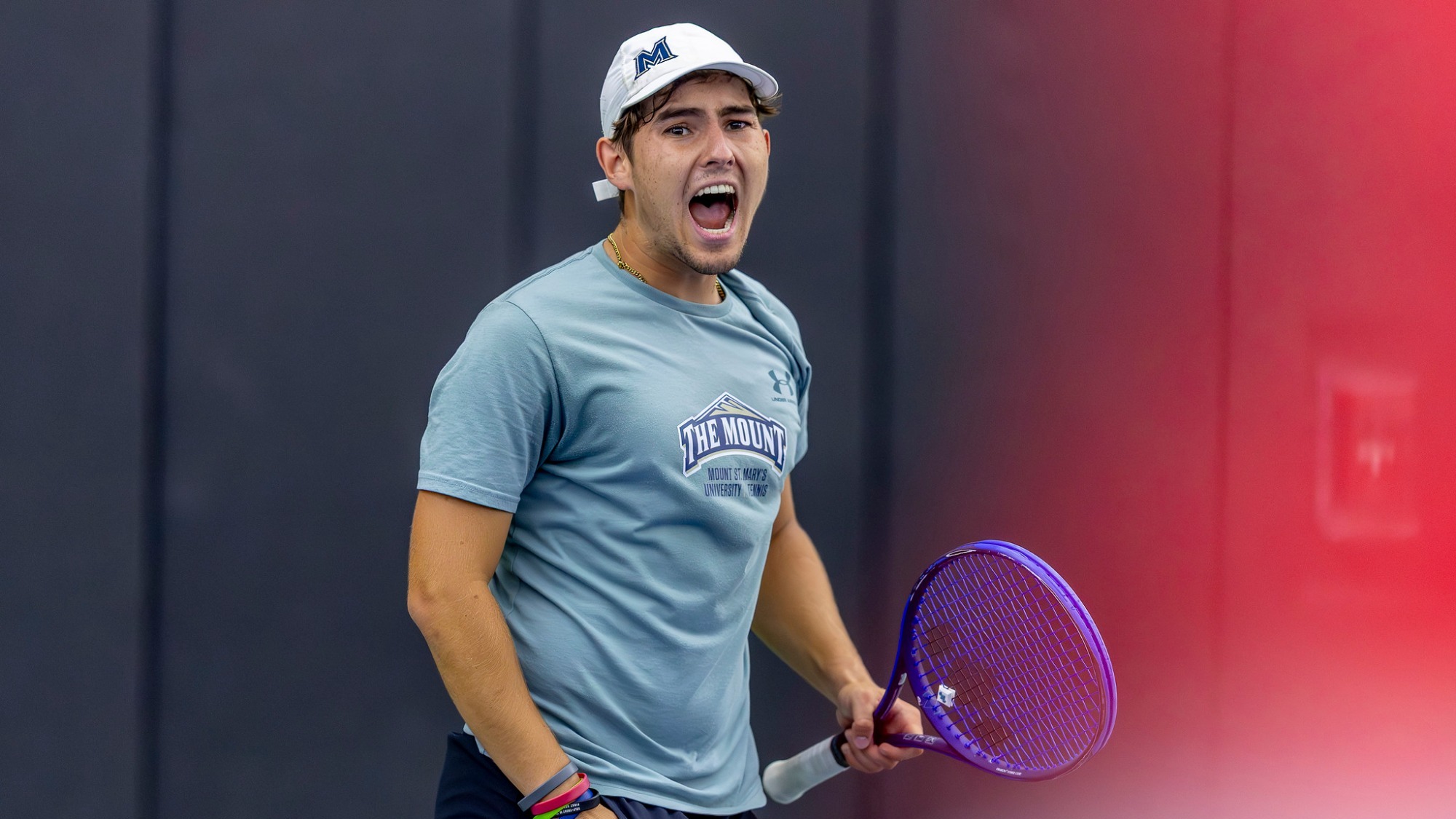 Alexi Roy Screaming at the MAAC Tennis Tournament